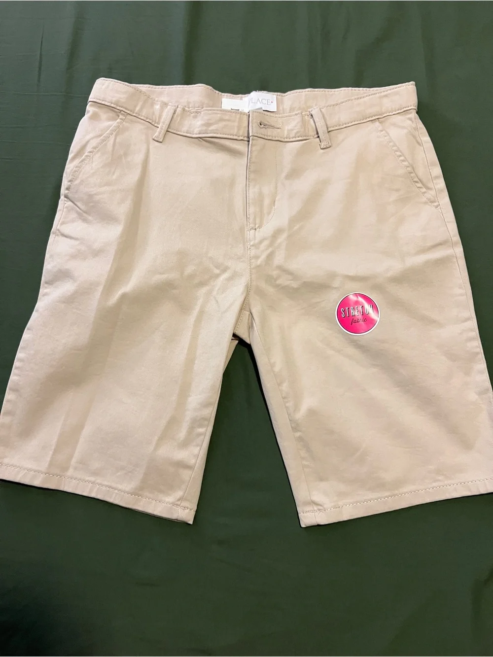 The Childrens Place Girls Tan Flat-Front Shorts Size 14